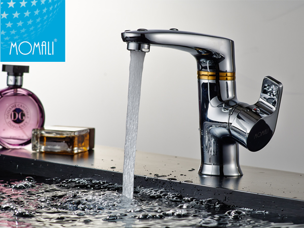 New design bathroom brass white faucet wash basin mixer tap