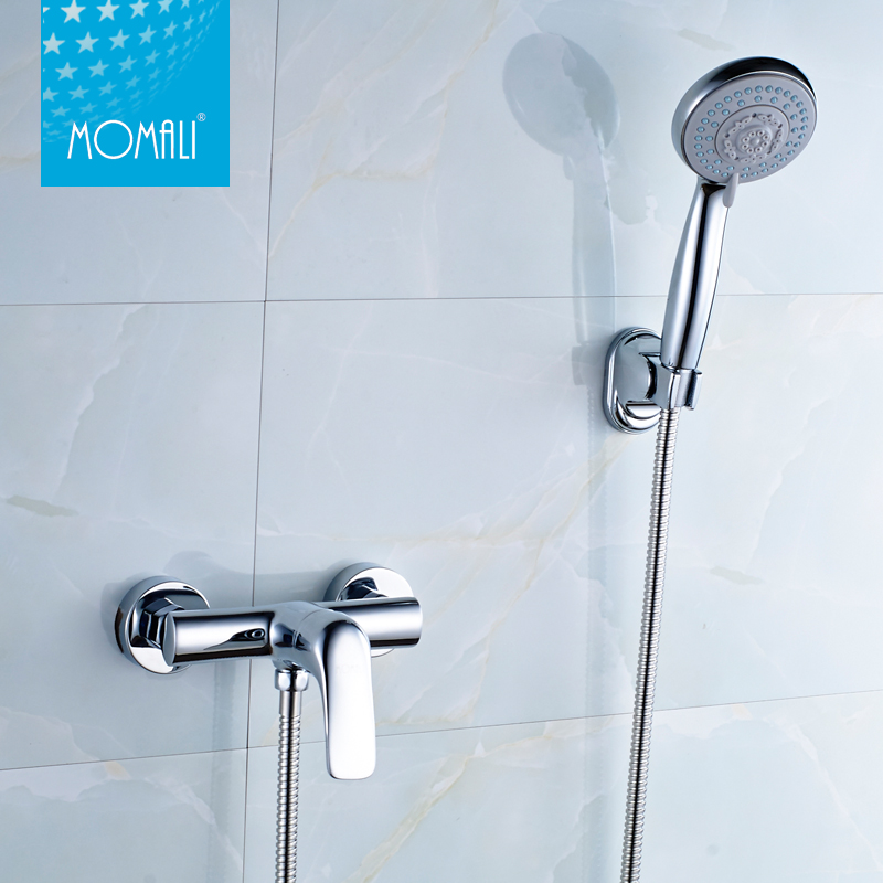 Momali best selling bright-silver taps durable indoor hot cold water shower faucet