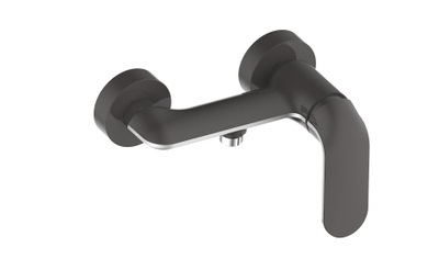 Wholesale economic hot and cold zinc alloy handle bathtub and shower faucet wall mount black brass shower mixer tap